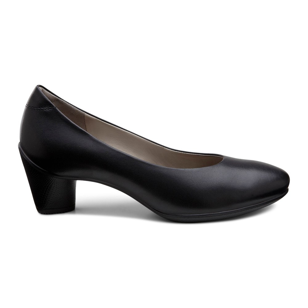 ECCO Womens Pumps Black - Sculptured 45 Plain - HMV-061892